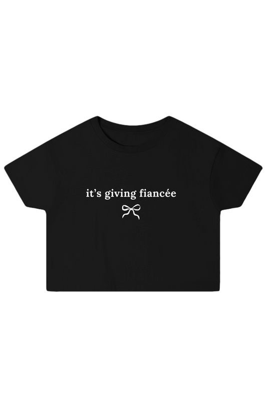 it's giving fiancée cropped tee