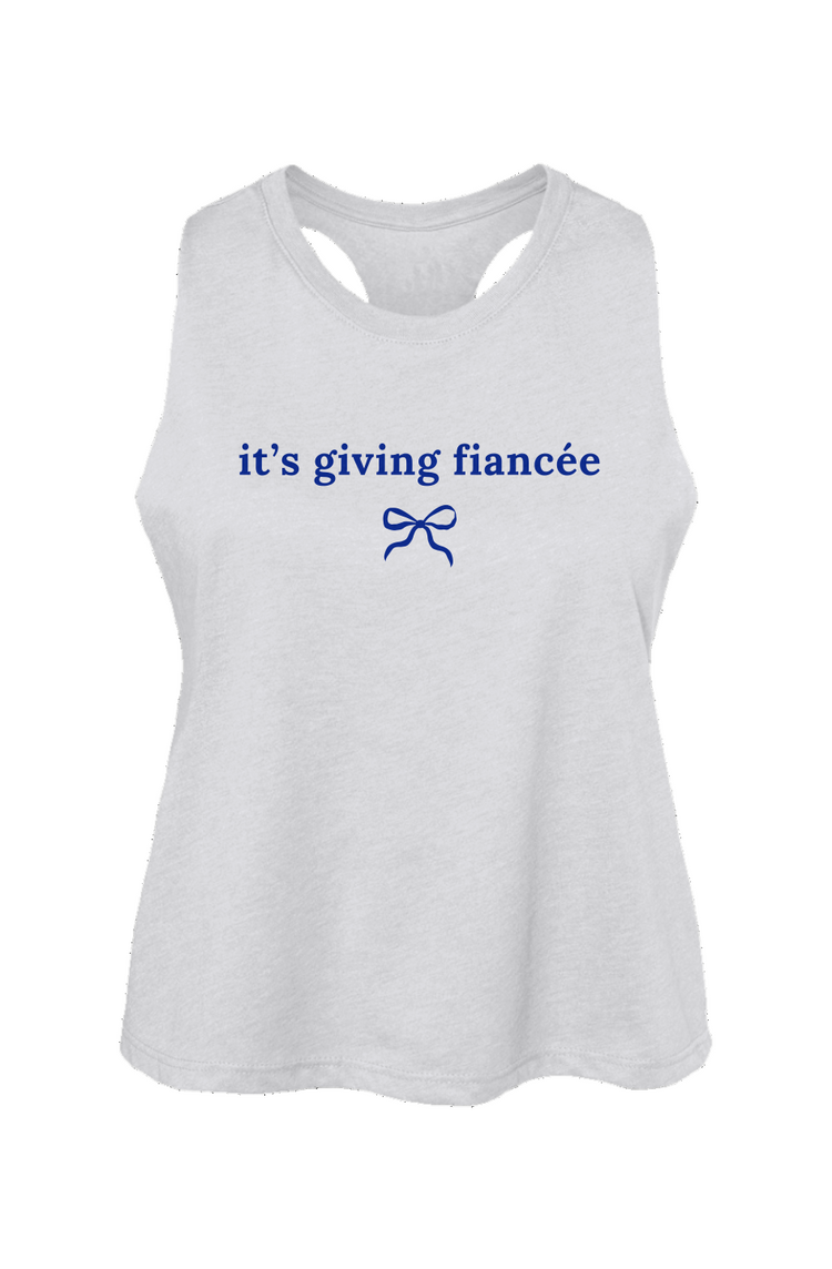 it's giving fiancee racerback cropped tank