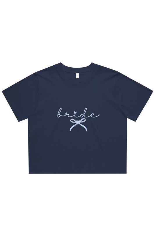 something blue bridal cropped tee