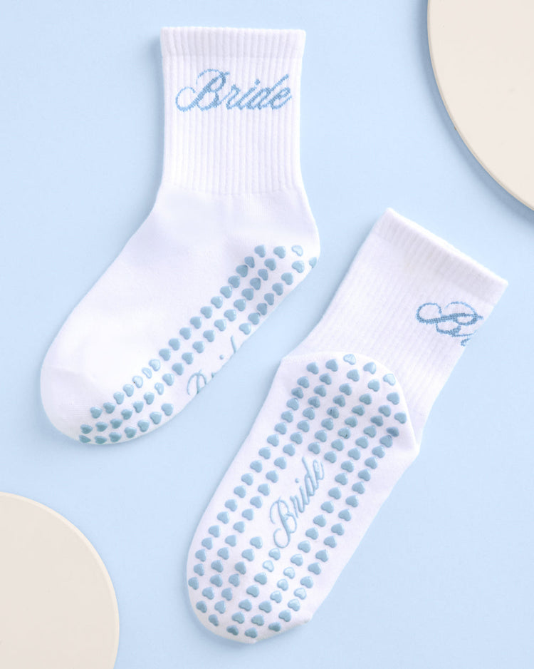 Bride Pilates Sock - grippy crew sock