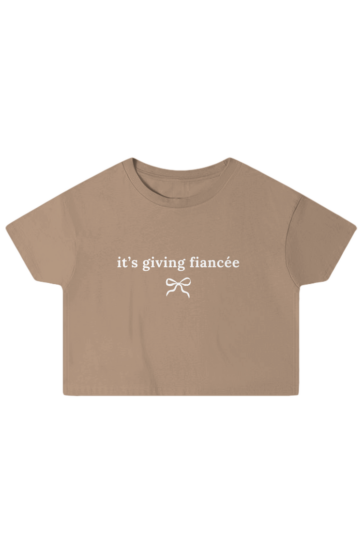 it's giving fiancée cropped tee