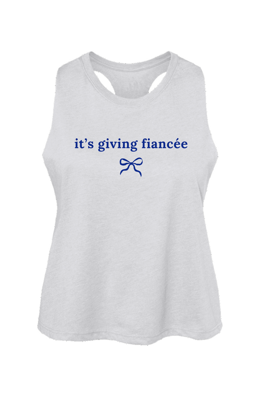 it's giving fiancee racerback cropped tank