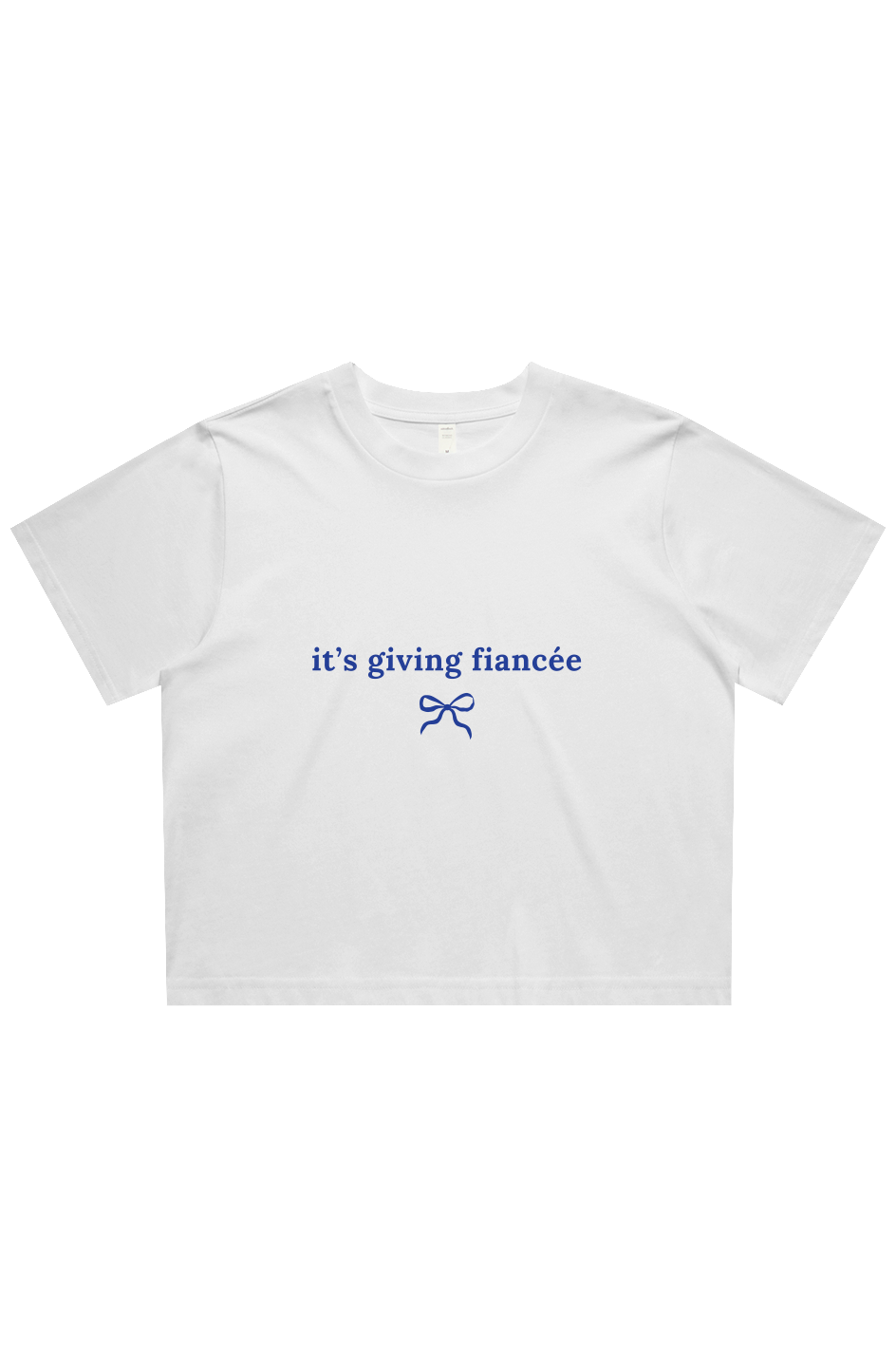 It's giving fiancée cropped tee