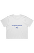 It's giving fiancée cropped tee