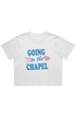 going to the chapel cropped tee