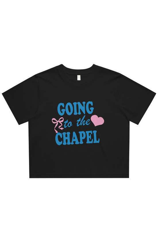going to the chapel cropped tee