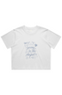 going to the chapel graphic cropped tee 
