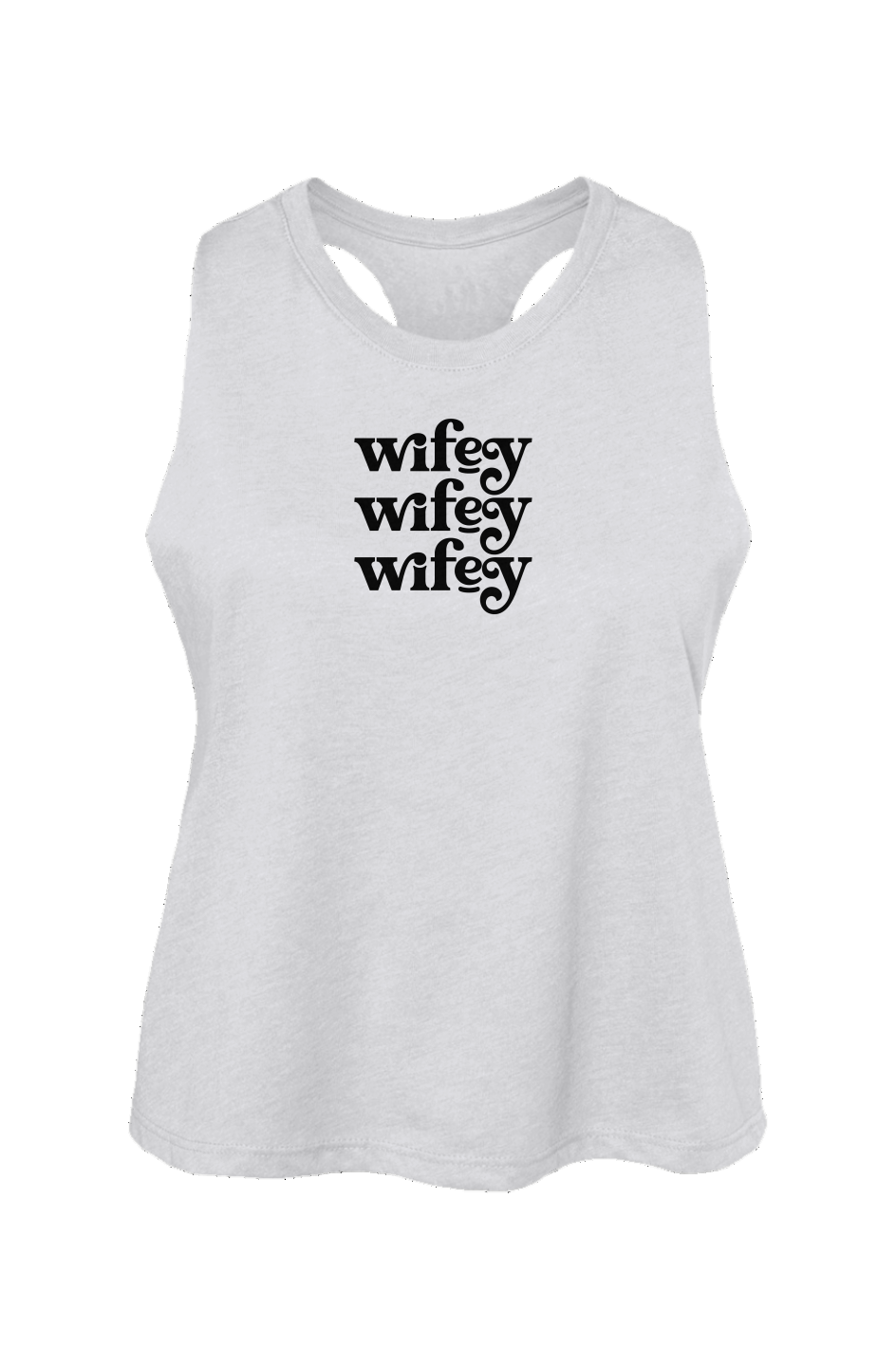 wifey racerback cropped tank