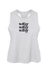wifey racerback cropped tank
