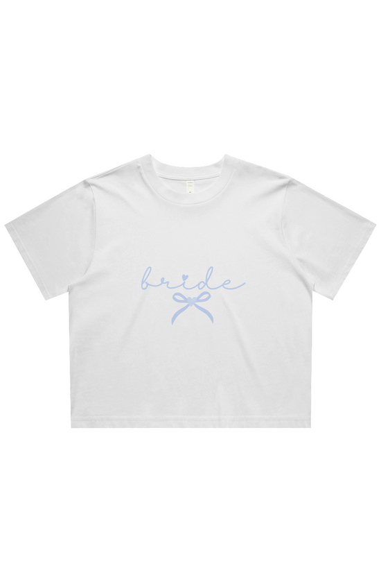 something blue bridal cropped tee