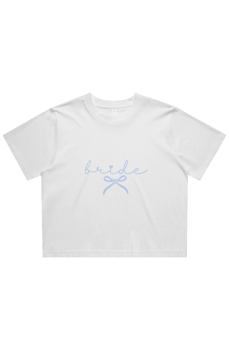 something blue bridal cropped tee