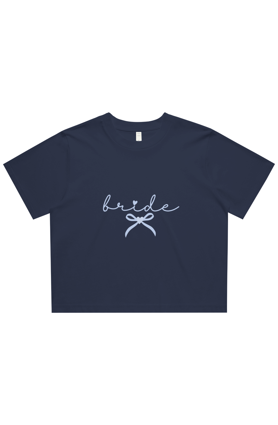 something blue bridal cropped tee