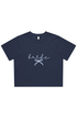 something blue bridal cropped tee