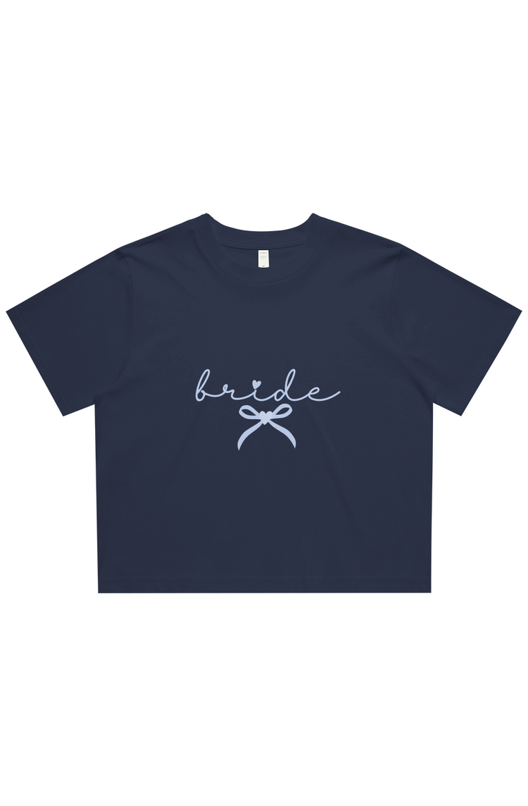 something blue bridal cropped tee