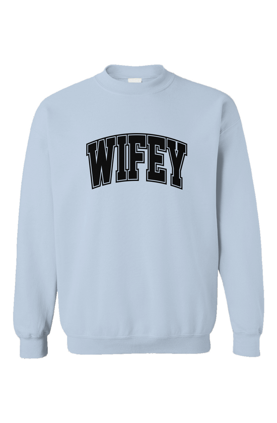 wifey collegiate crewneck sweatshirt 