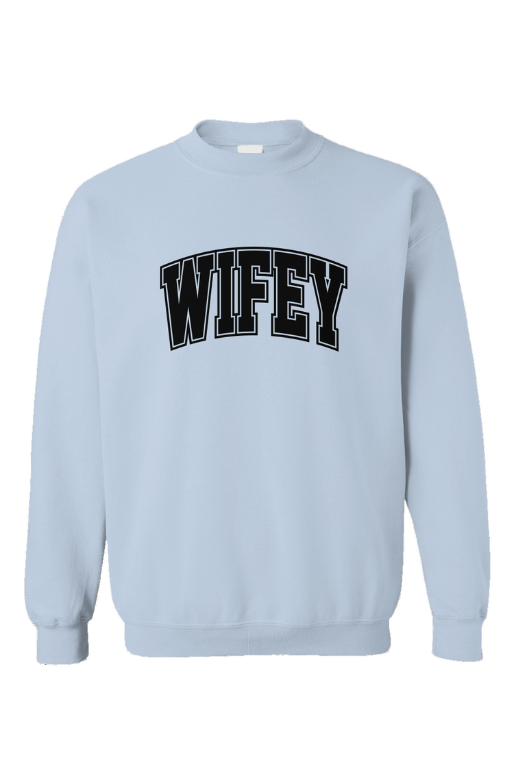 wifey collegiate crewneck sweatshirt 