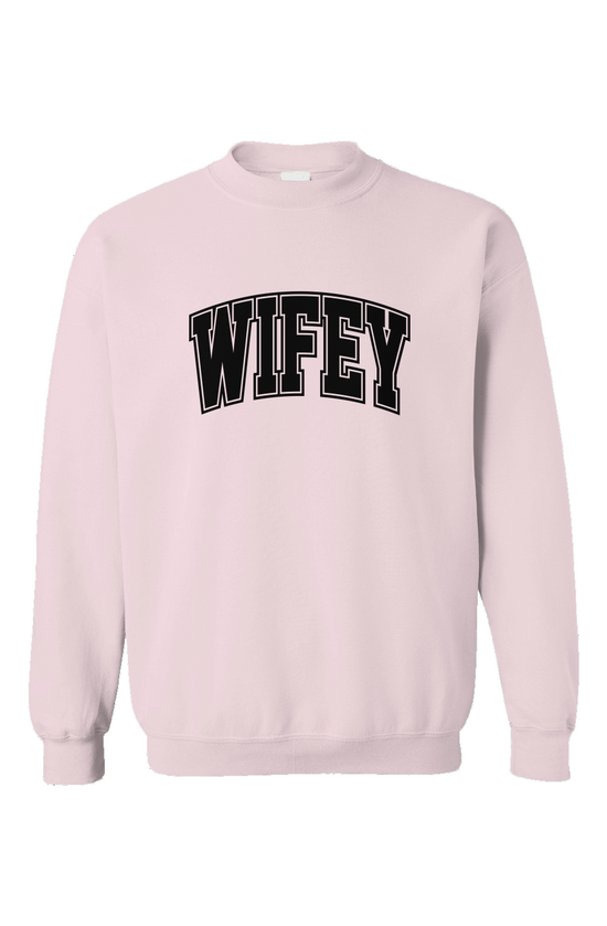 wifey collegiate crewneck sweatshirt 