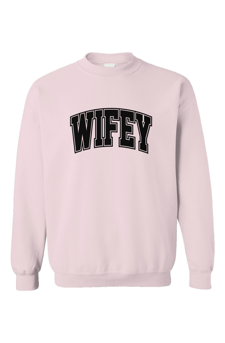 wifey collegiate crewneck sweatshirt 