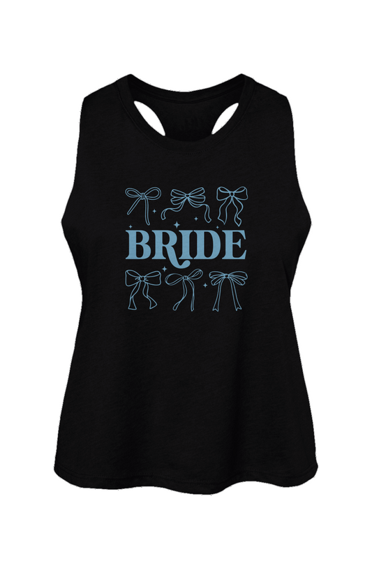 bride bow racerback cropped tank