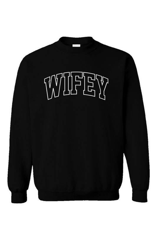 wifey varsity crewneck sweatshirt