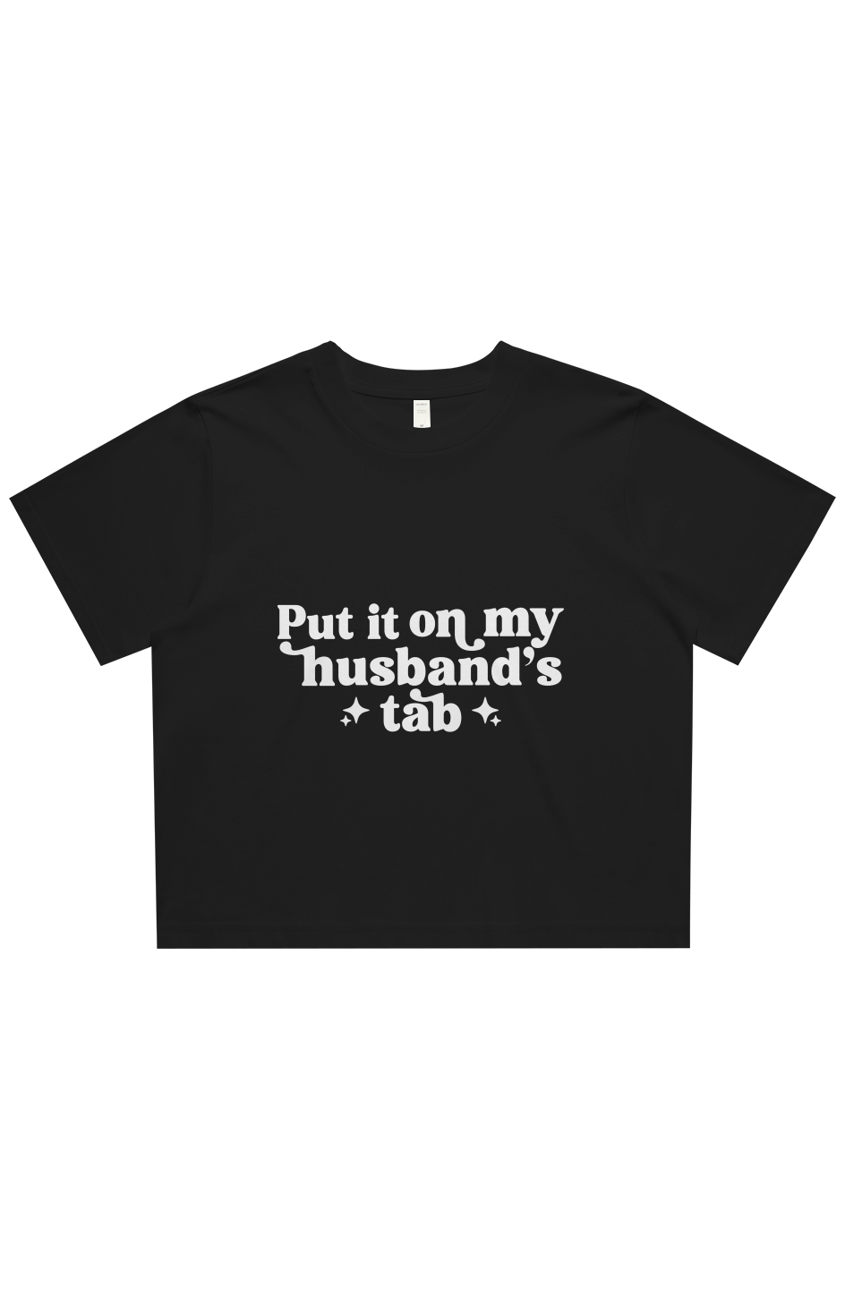 put it on my husbands tab cropped tee