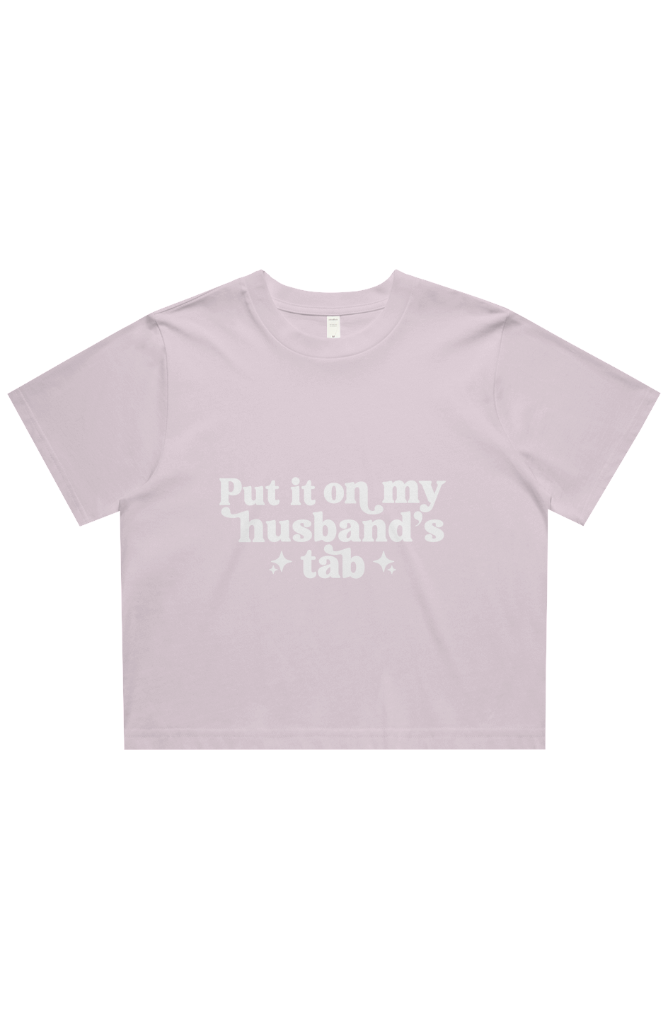put it on my husbands tab cropped tee