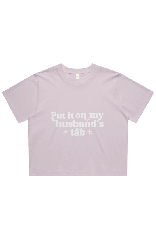put it on my husbands tab cropped tee