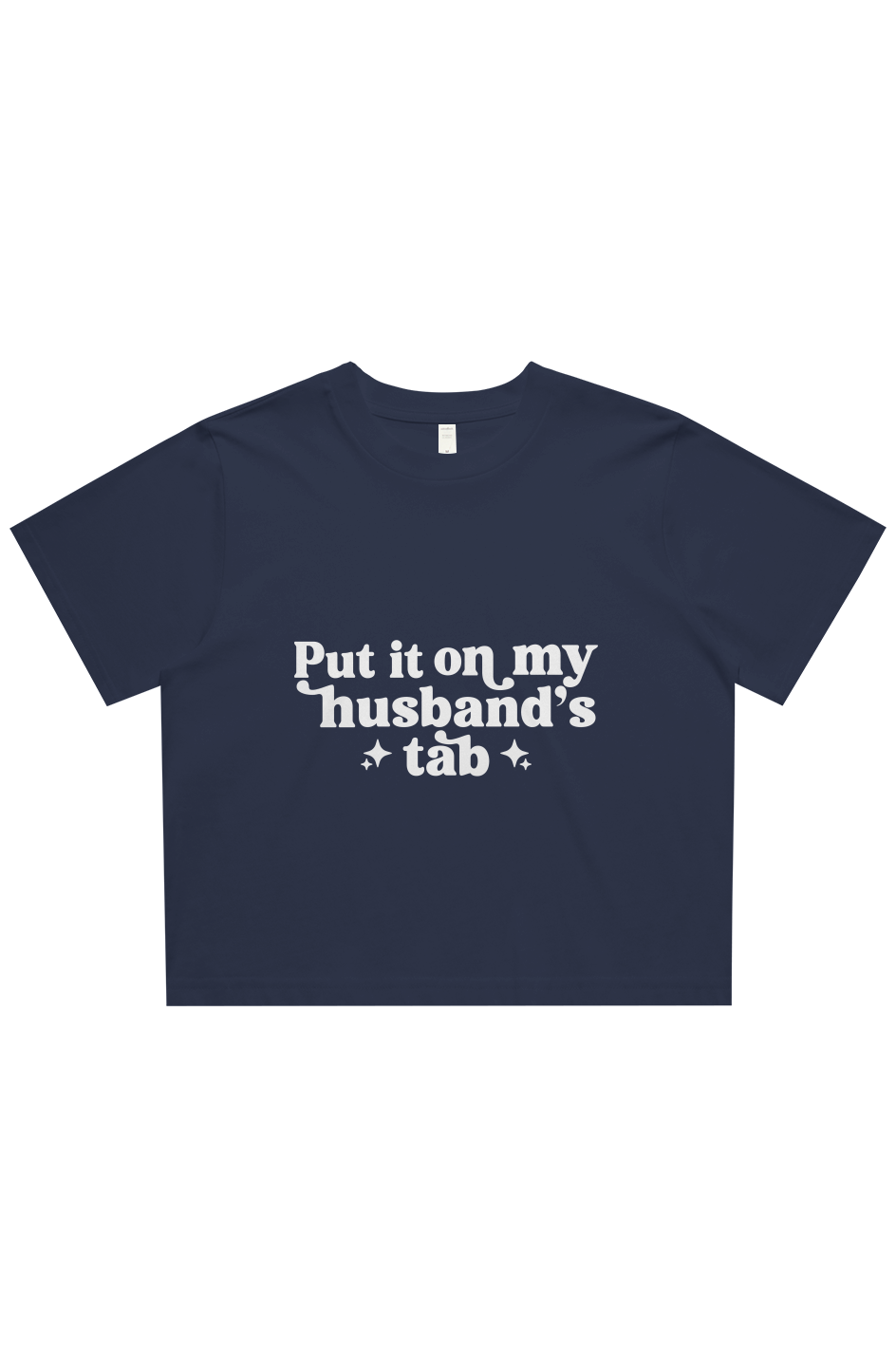 put it on my husbands tab cropped tee