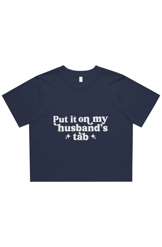 put it on my husbands tab cropped tee