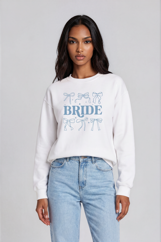 bride bow crewneck sweatshirt