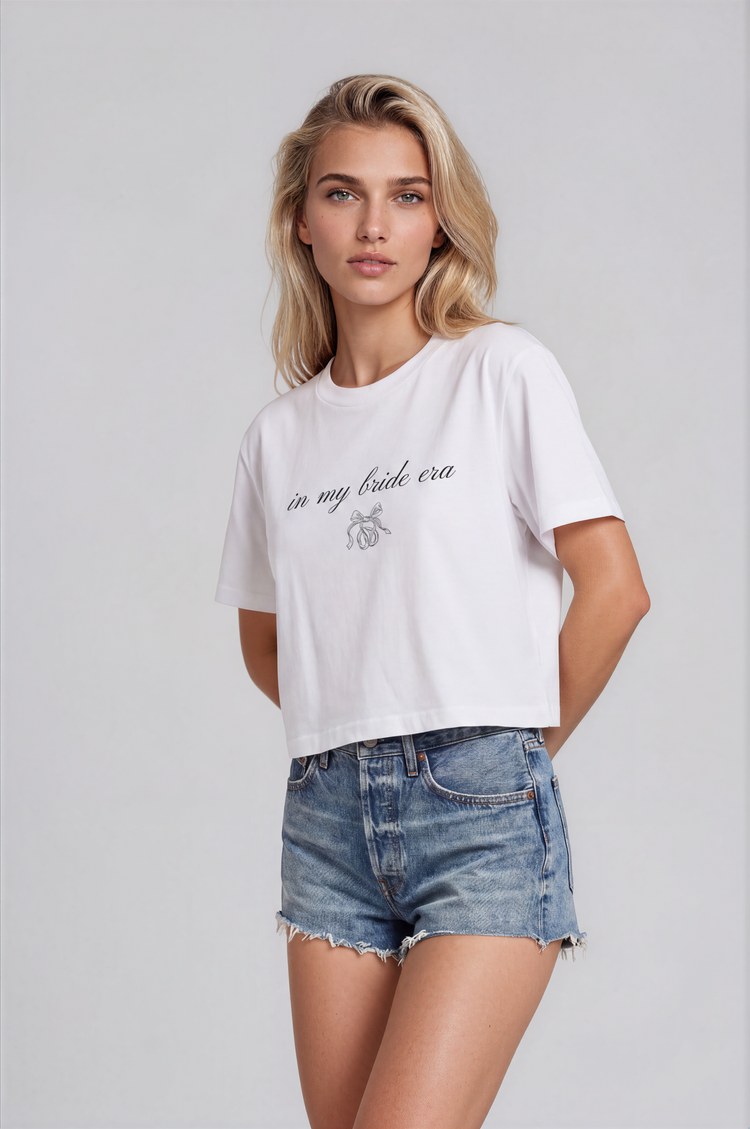 in my bride era cropped tee