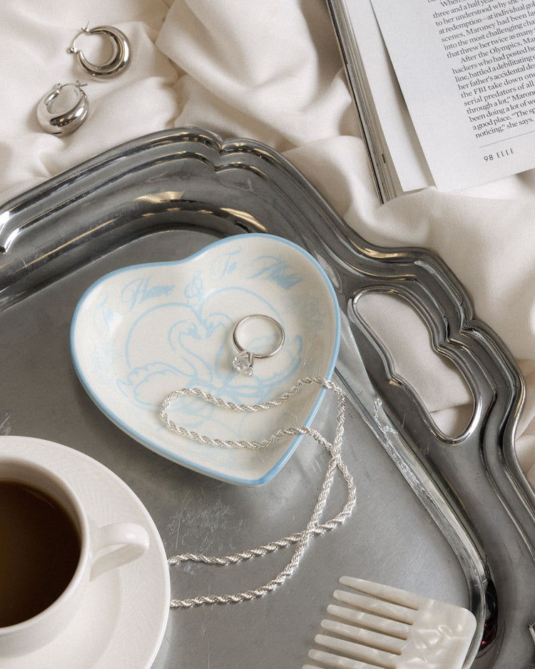 To Have & To Hold Tray - heart shaped ceramic dish