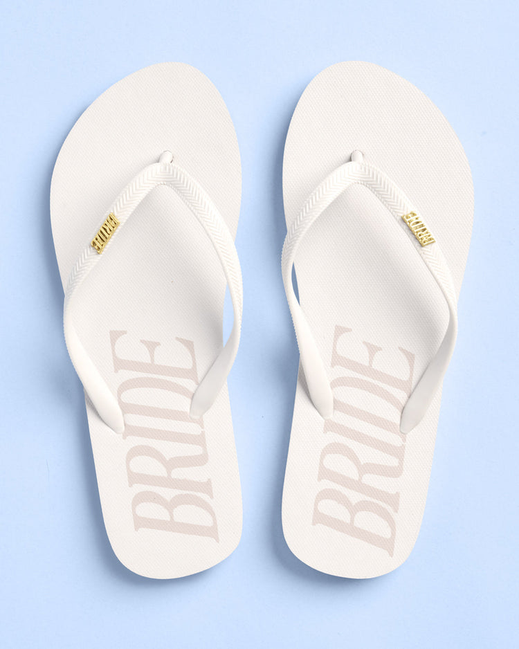 Bride Flip Flops - rubber flip flops