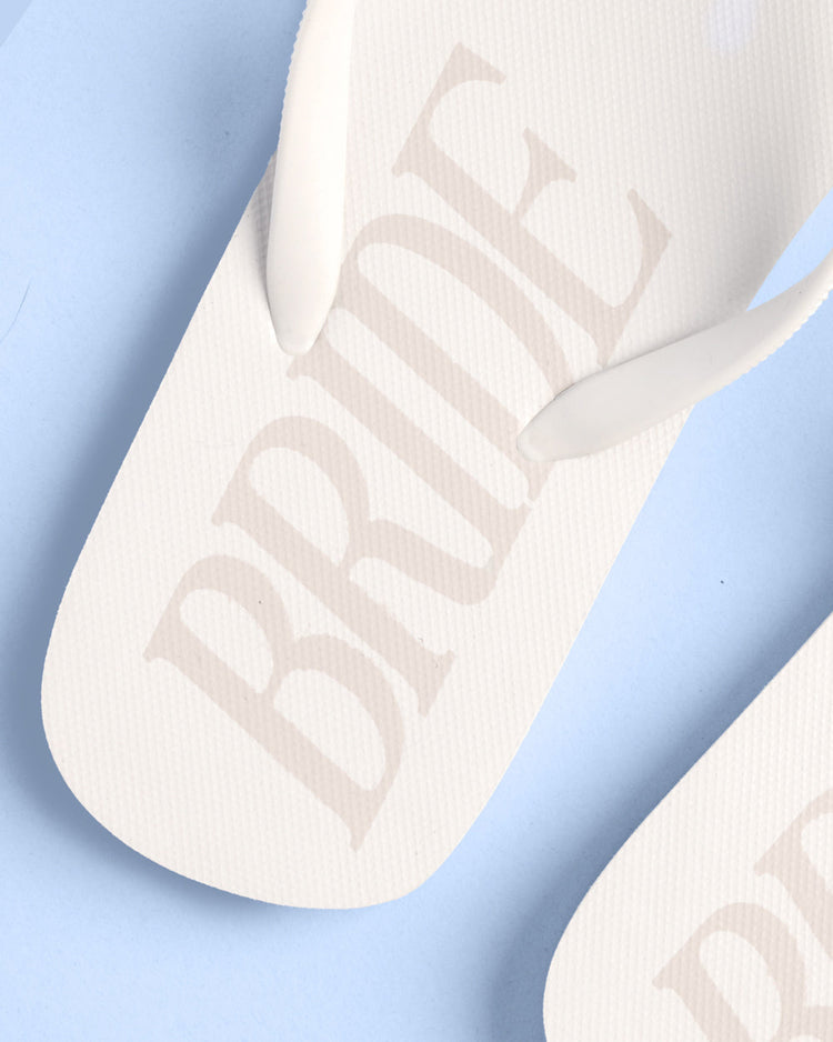 Bride Flip Flops - rubber flip flops